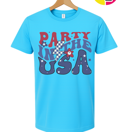 Groovy America Vibes Peace Star Tee