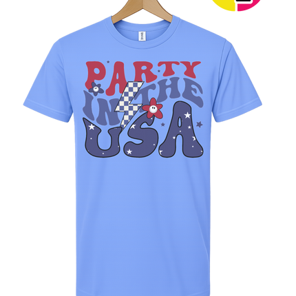 Groovy America Vibes Peace Star Tee