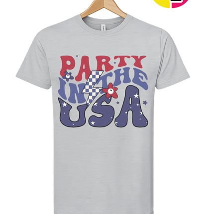 Groovy America Vibes Peace Star Tee