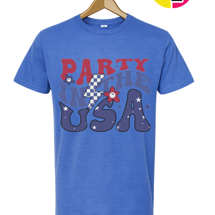 Groovy America Vibes Peace Star Tee