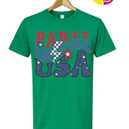 Groovy America Vibes Peace Star Tee