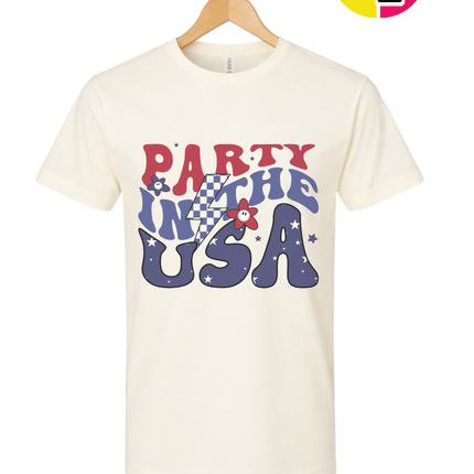 Groovy America Vibes Peace Star Tee
