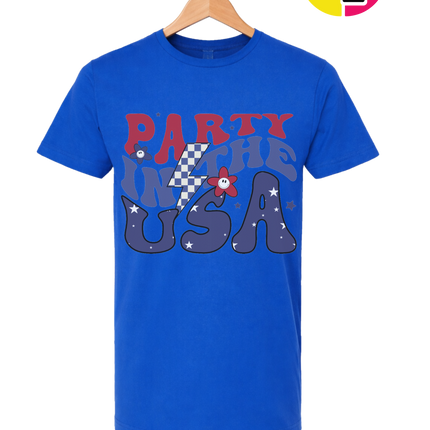 Groovy America Vibes Peace Star Tee