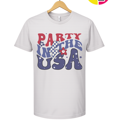 Groovy America Vibes Peace Star Tee