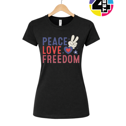 Peace Love Freedom Bunny Women's Tee