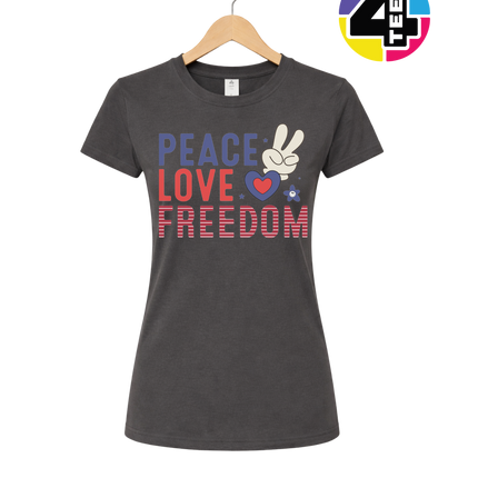 Peace Love Freedom Bunny Women's Tee
