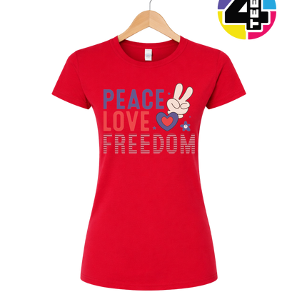 Peace Love Freedom Bunny Women's Tee