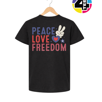Peace Love Freedom Bunny Youth Tee