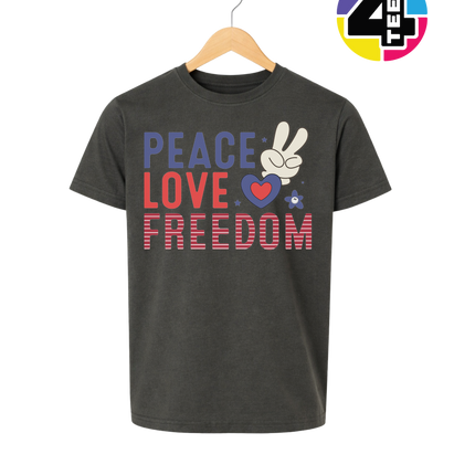 Peace Love Freedom Bunny Youth Tee