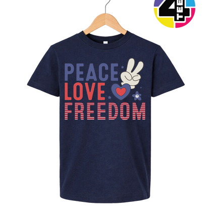 Peace Love Freedom Bunny Youth Tee