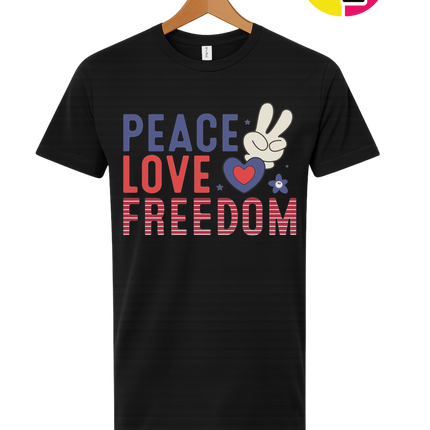 Peace Love Freedom Bunny Tee