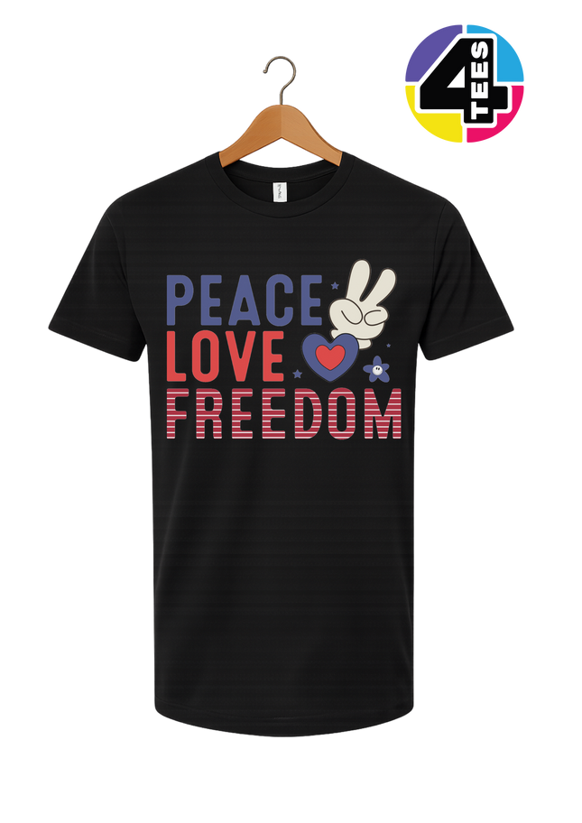 Peace Love Freedom Bunny Tee