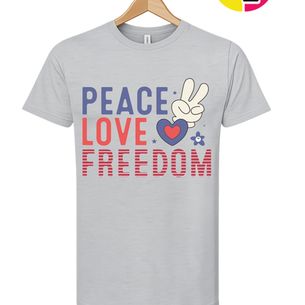 Peace Love Freedom Bunny Tee