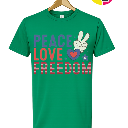 Peace Love Freedom Bunny Tee