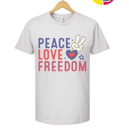 Peace Love Freedom Bunny Tee