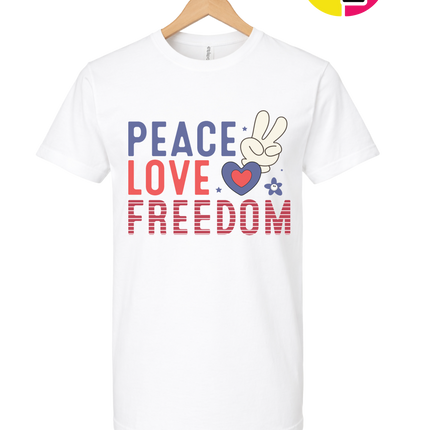 Peace Love Freedom Bunny Tee