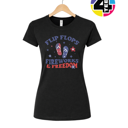 Flip Flops, Fireworks & Freedom Women's Tee