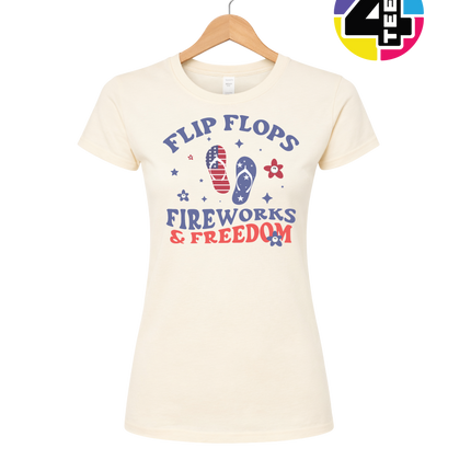 Flip Flops, Fireworks & Freedom Women's Tee