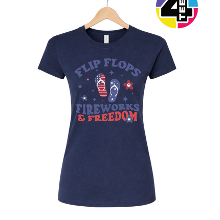 Flip Flops, Fireworks & Freedom Women's Tee