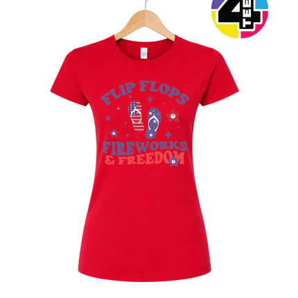 Flip Flops, Fireworks & Freedom Women's Tee