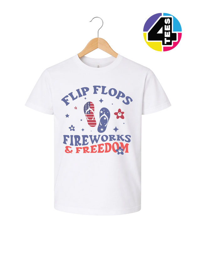 Flip Flops, Fireworks & Freedom Youth Tee