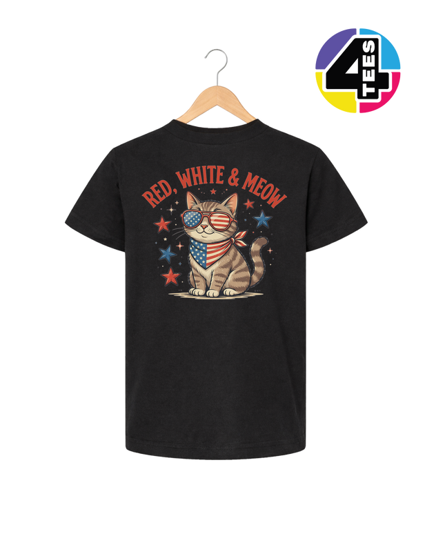 Patriotic Meow Shades Youth Tee