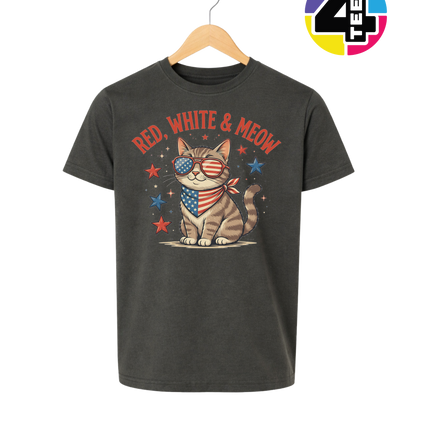 Patriotic Meow Shades Youth Tee