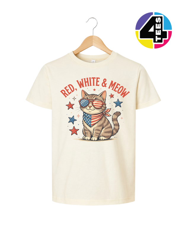 Patriotic Meow Shades Youth Tee