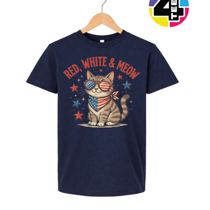 Patriotic Meow Shades Youth Tee
