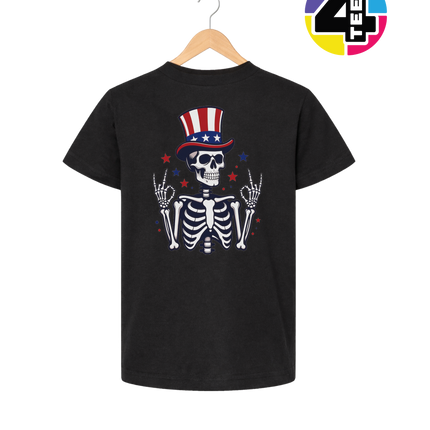 Uncle Sam Skeleton Salute Youth Tee