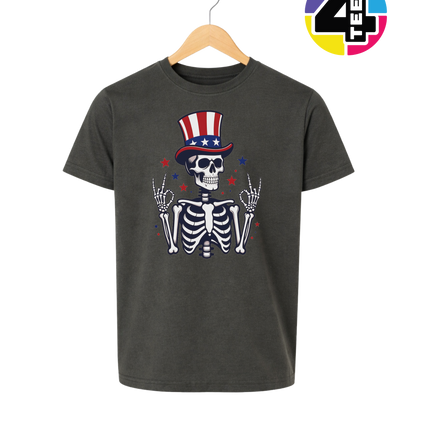 Uncle Sam Skeleton Salute Youth Tee