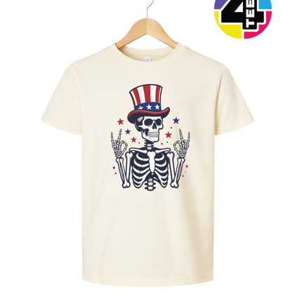 Uncle Sam Skeleton Salute Youth Tee