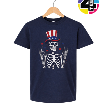 Uncle Sam Skeleton Salute Youth Tee