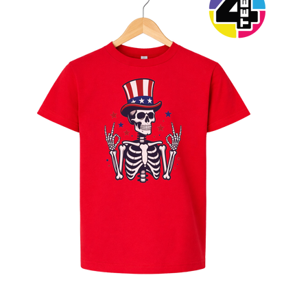 Uncle Sam Skeleton Salute Youth Tee