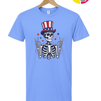 Uncle Sam Skeleton Salute Tee