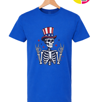 Uncle Sam Skeleton Salute Tee