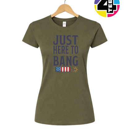 Just Here To Bang Firecracker Women's Tee