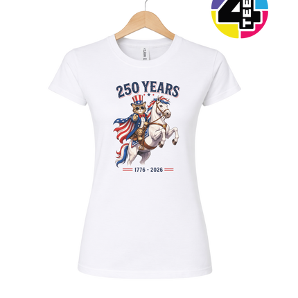 Purrfect Patriot 250 Years Women's Tee