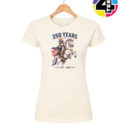 Purrfect Patriot 250 Years Women's Tee