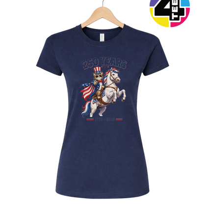 Purrfect Patriot 250 Years Women's Tee