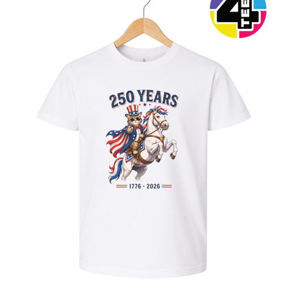 Purrfect Patriot 250 Years Youth Tee