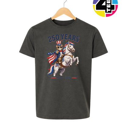 Purrfect Patriot 250 Years Youth Tee