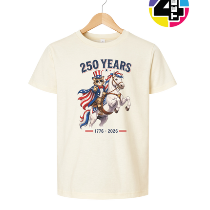 Purrfect Patriot 250 Years Youth Tee