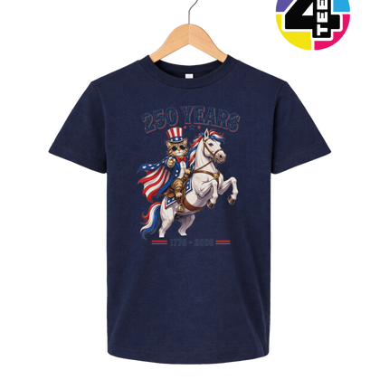 Purrfect Patriot 250 Years Youth Tee