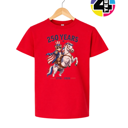 Purrfect Patriot 250 Years Youth Tee
