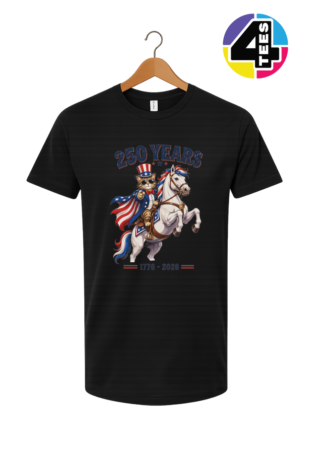Purrfect Patriot 250 Years Tee