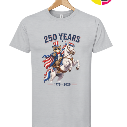 Purrfect Patriot 250 Years Tee