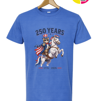 Purrfect Patriot 250 Years Tee
