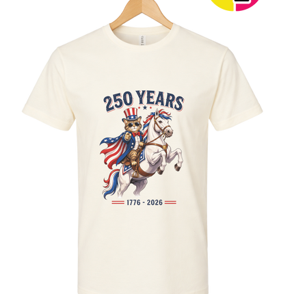 Purrfect Patriot 250 Years Tee