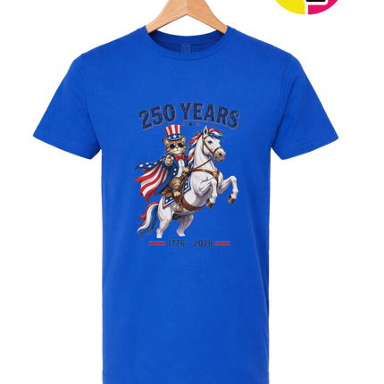 Purrfect Patriot 250 Years Tee